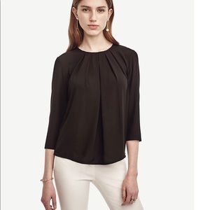Ann Taylor black pleated top